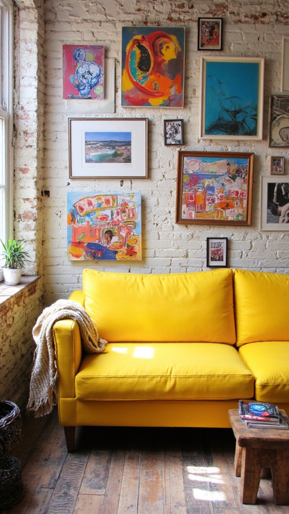 gallery wall enhances vibrancy