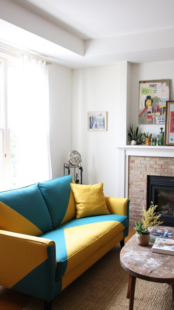 geometric patterned sofa elegance