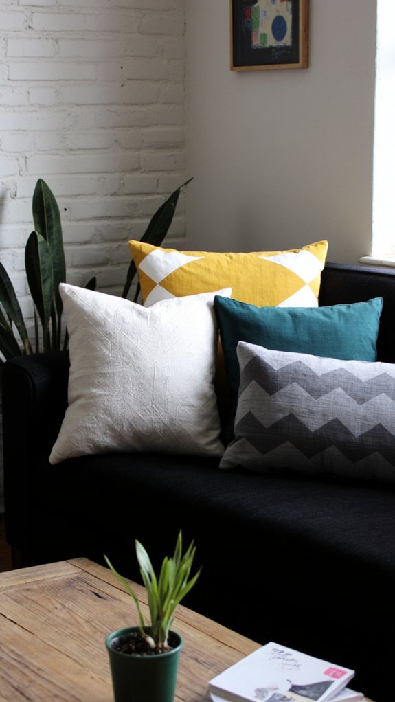 geometric pillows enhance style