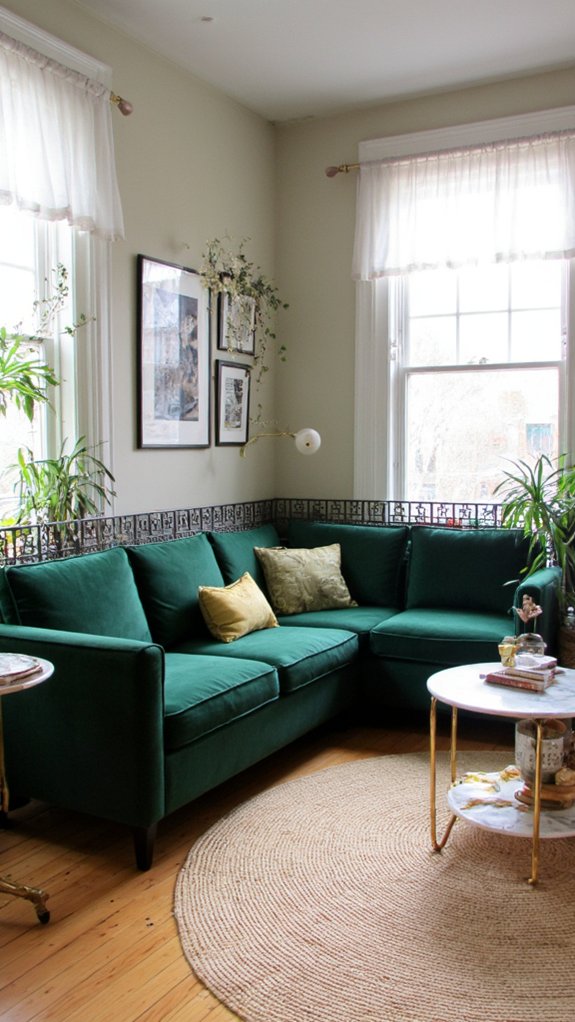 glamorous geometric corner sofas