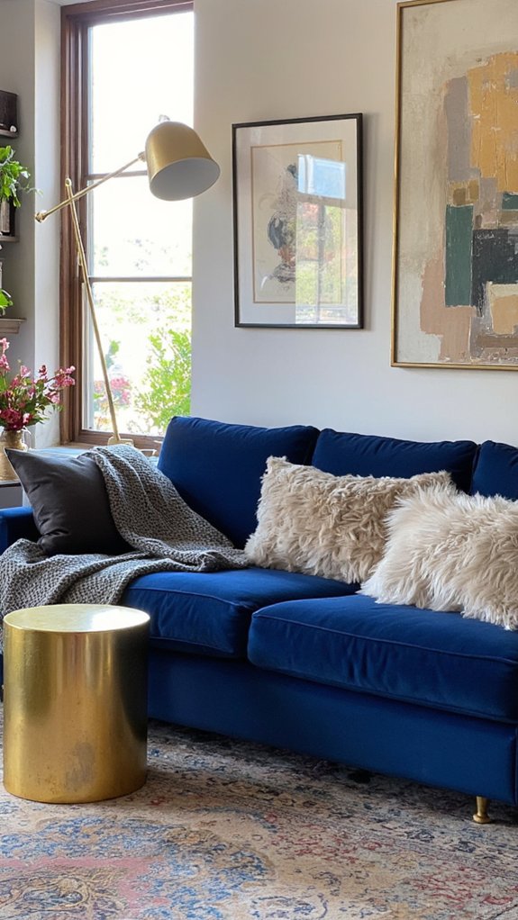 gold accents enhance elegance