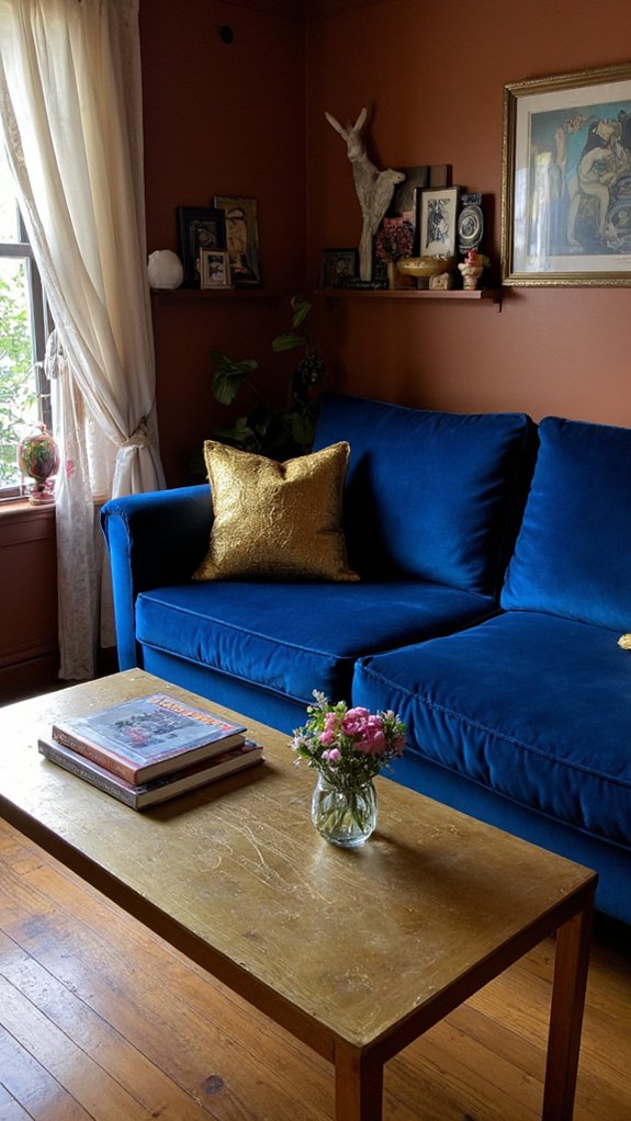 gold accents enhance sophistication