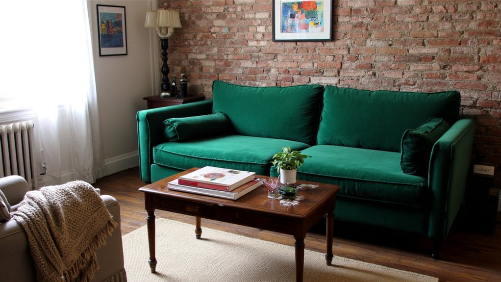 green velvet sofa inspiration
