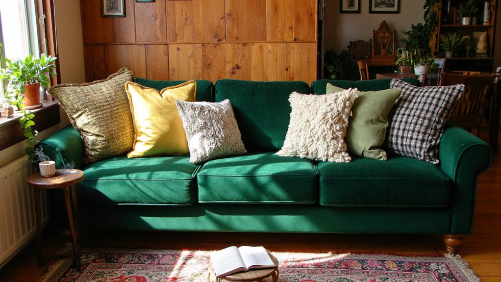 green velvet sofa inspiration