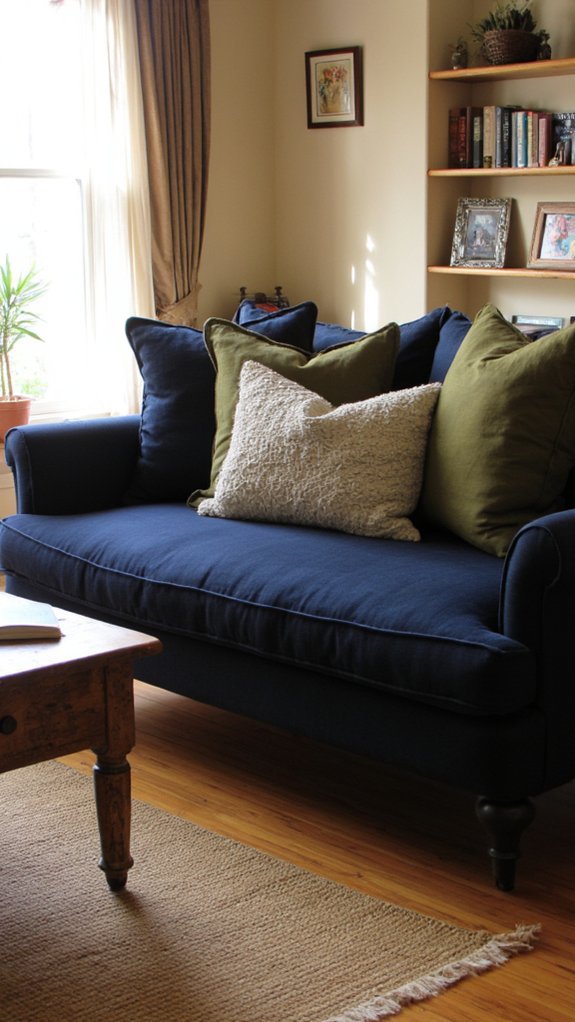 harmonious olive navy combination