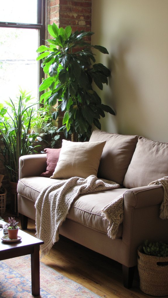houseplants enhance earthy aesthetic