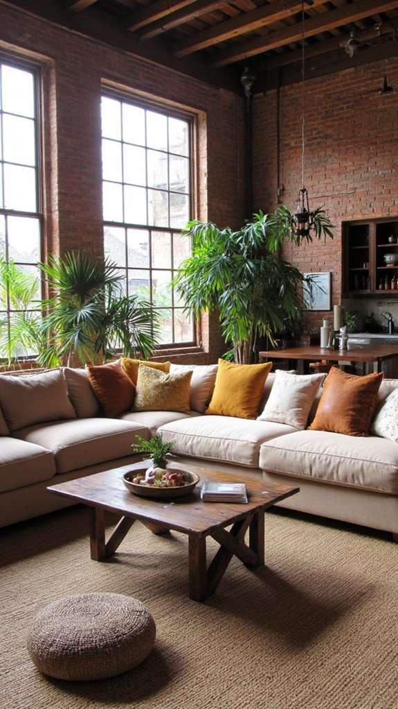 inviting conversational living space