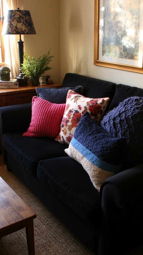 layer pillows for texture