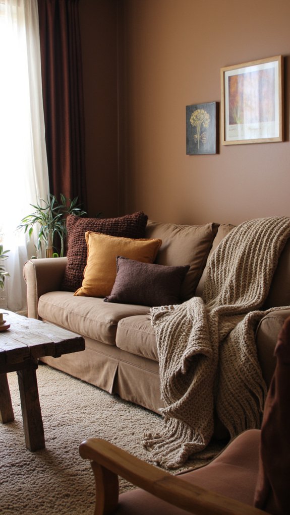 layered shades of brown