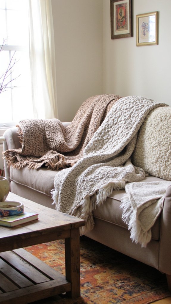 layered throws for comfort