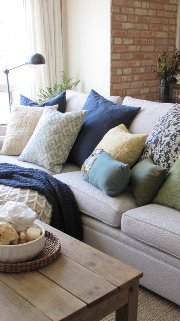 layering pillows for depth