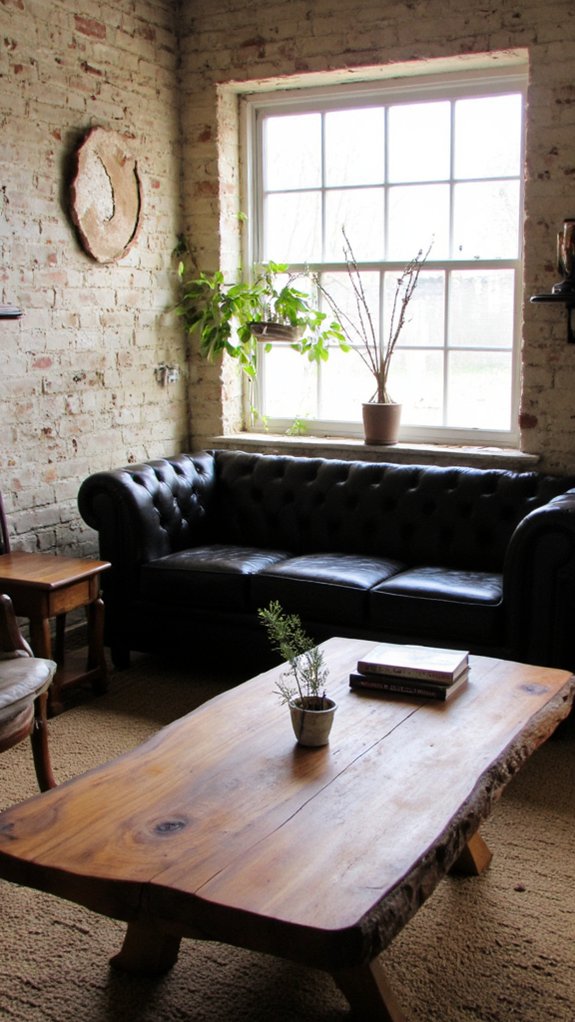 leather and wood harmony