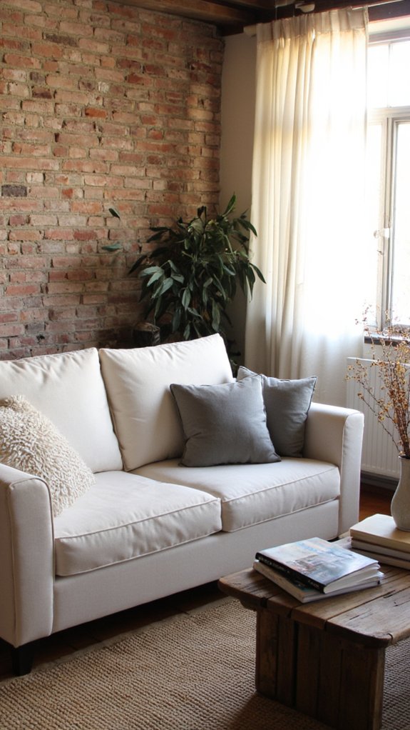 luxurious cozy velvet sofa