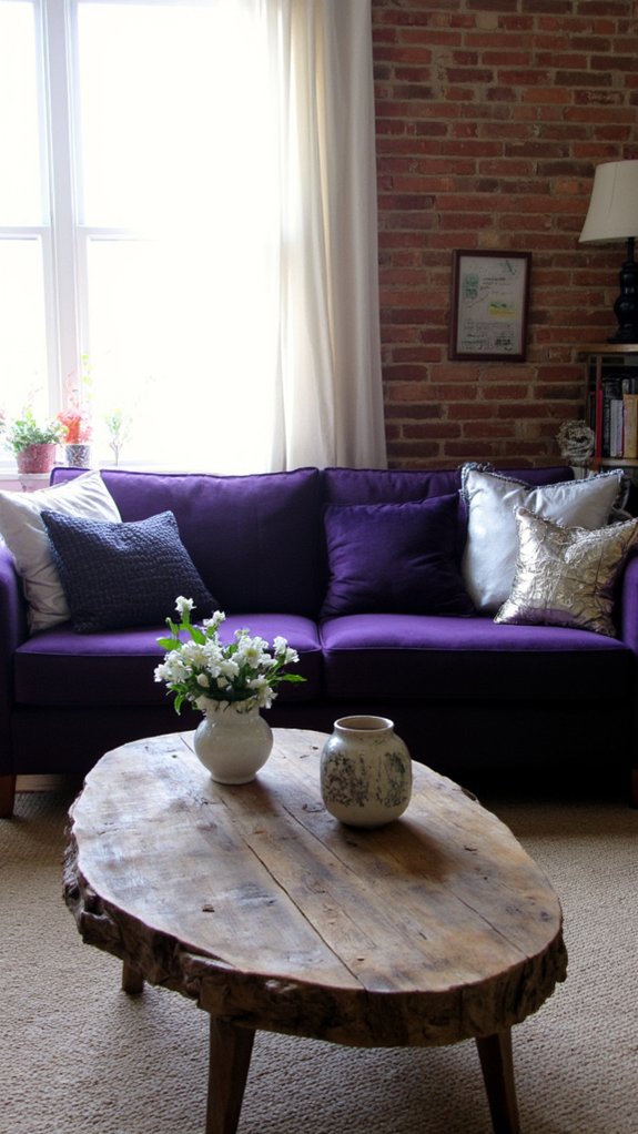 luxurious purple and silver