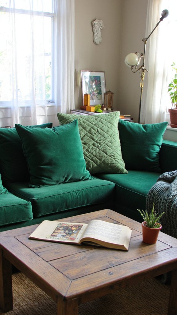 luxurious quilted velvet pillows