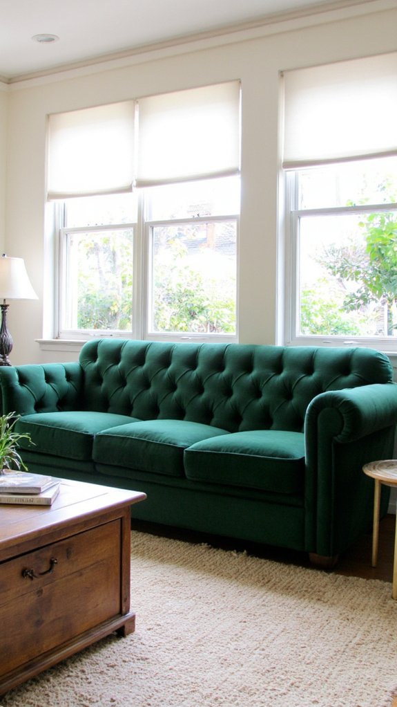 luxurious tufted sofa elegance