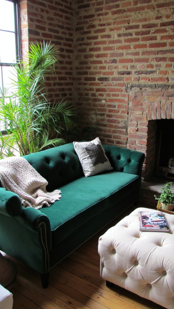 luxurious velvet sofa comfort