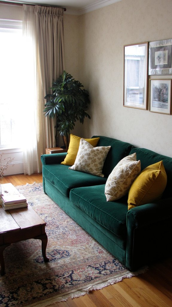 luxurious velvet sofa elegance