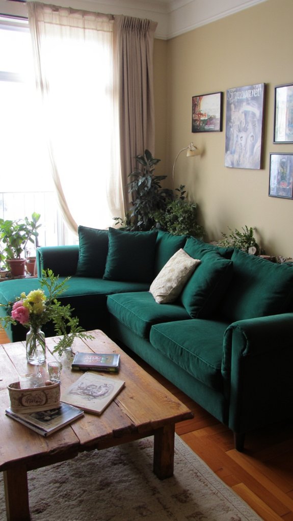 luxurious velvet u shape sofa