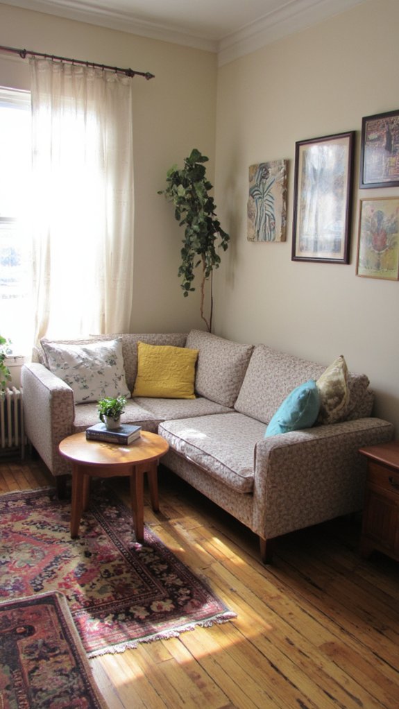 maximize space with corner sofas