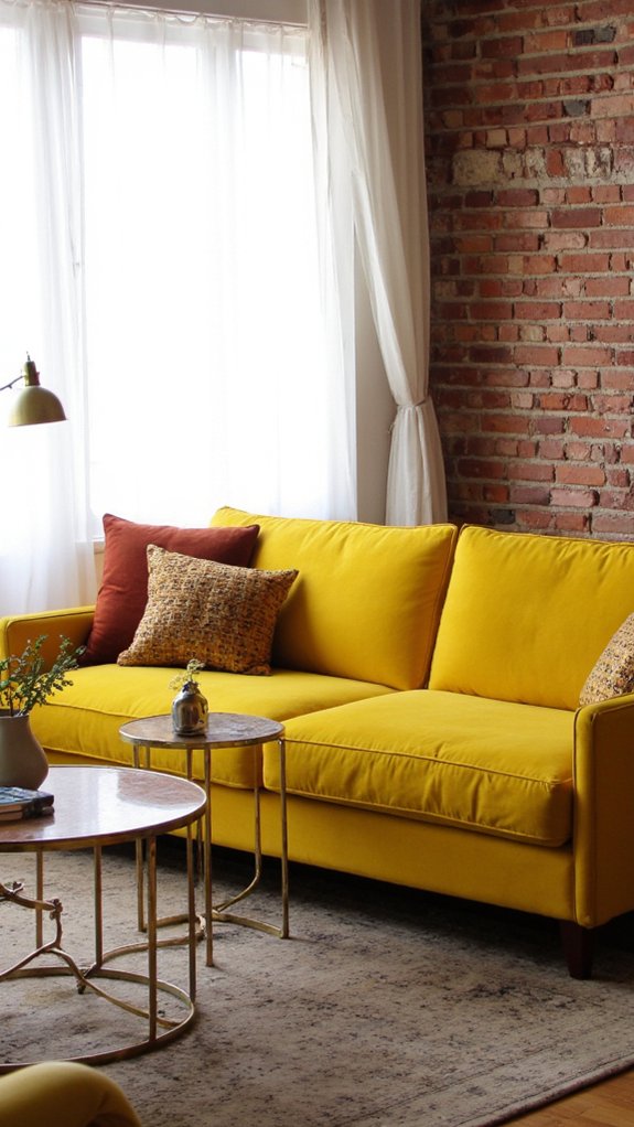 metallic accents enhance decor