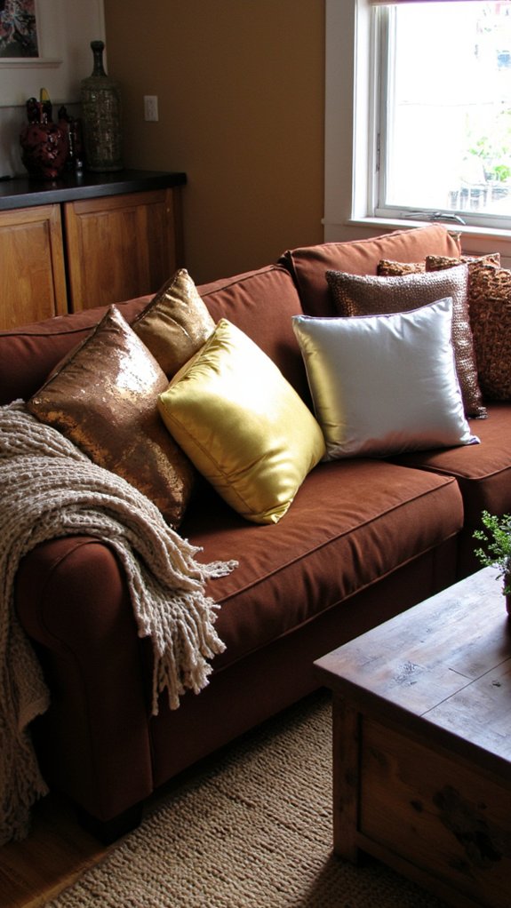 metallic accents enhance design