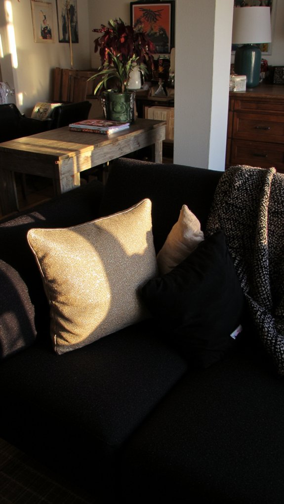 metallic accents enhance elegance