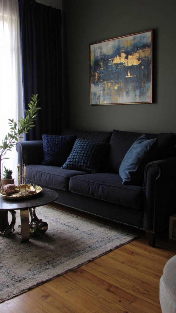 metallic accents enhance sophistication