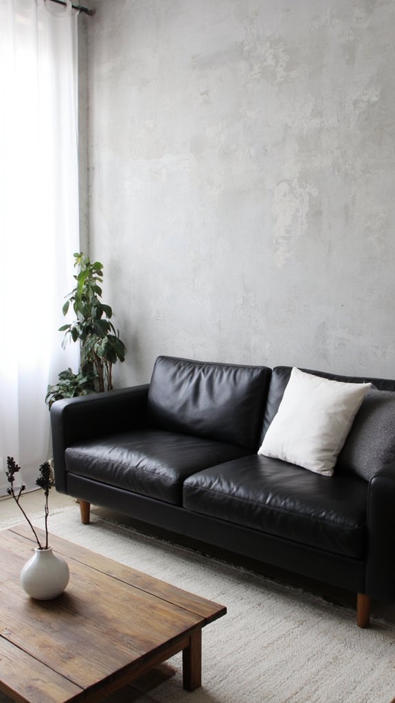minimalist monochrome sofa styling