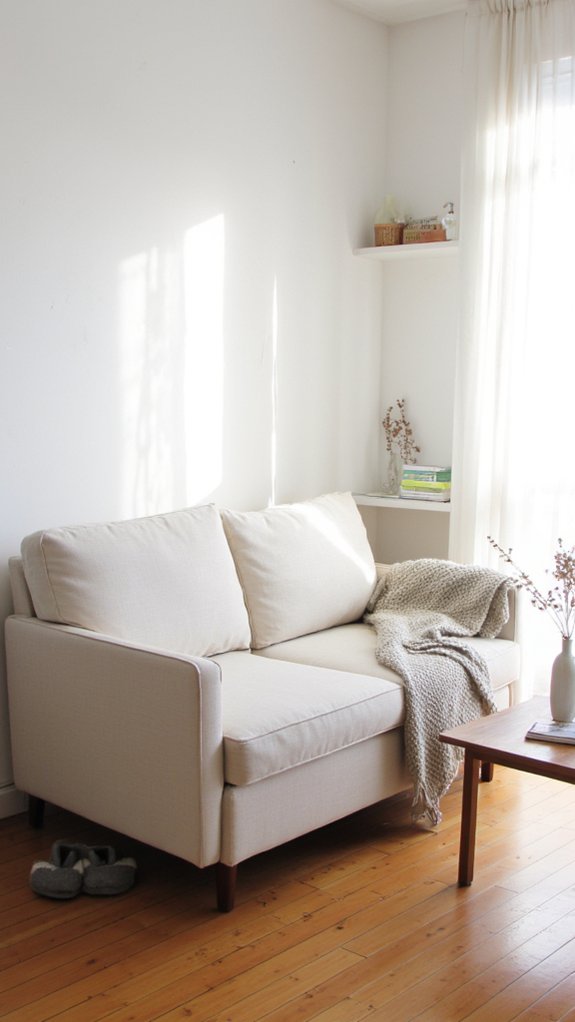 minimalist sofa fewer accessories