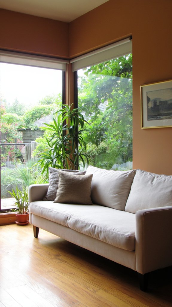 minimalist sofas and views