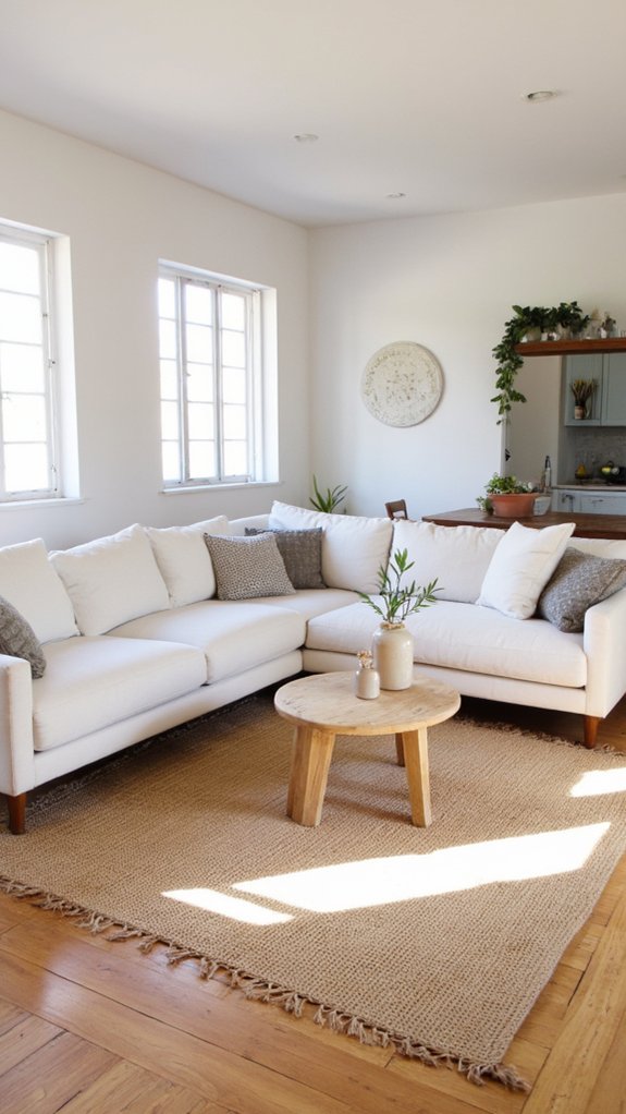 minimalist u shaped sofa design