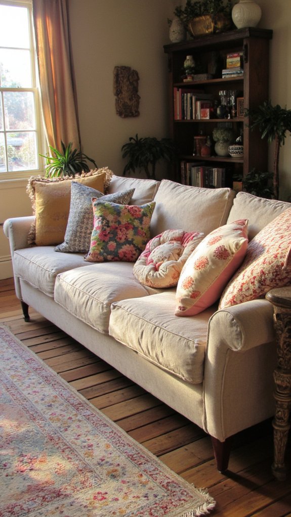 mix cushion sizes creatively