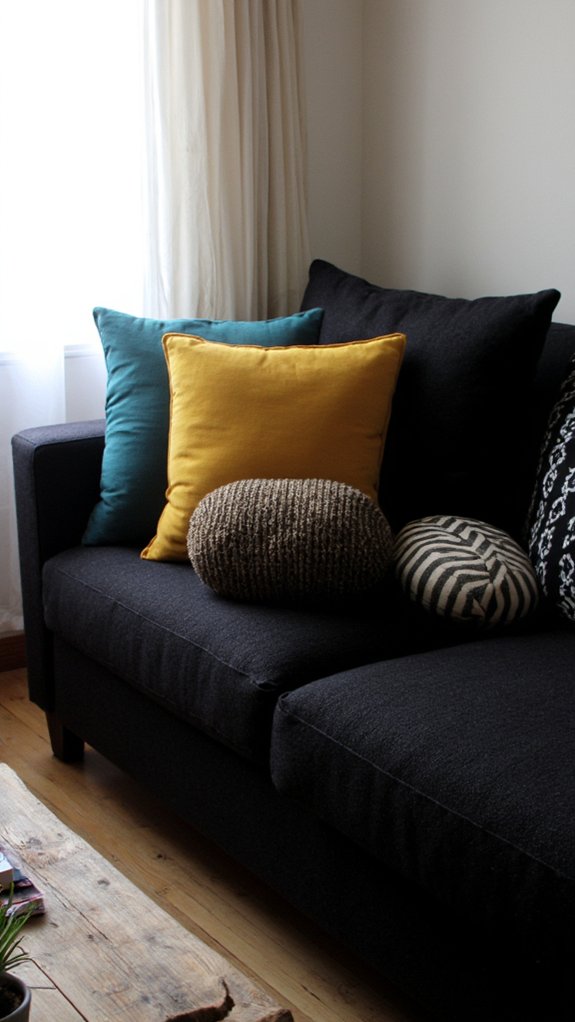 mix various pillow sizes