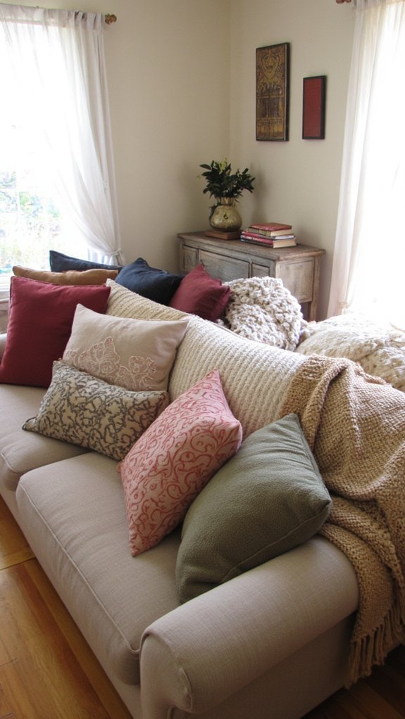 mixing fabrics for depth