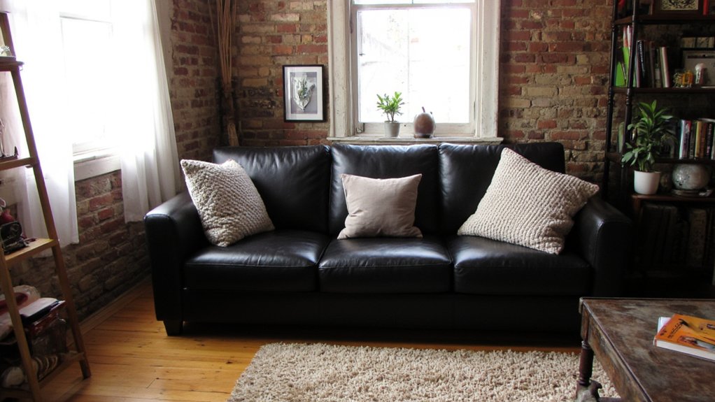 modern black leather sofas