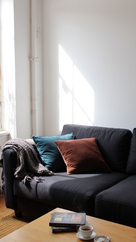 modern charcoal sofa elegance