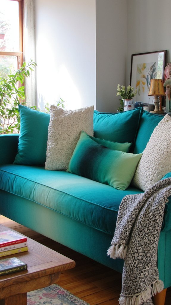 modern ombre sofa pillows