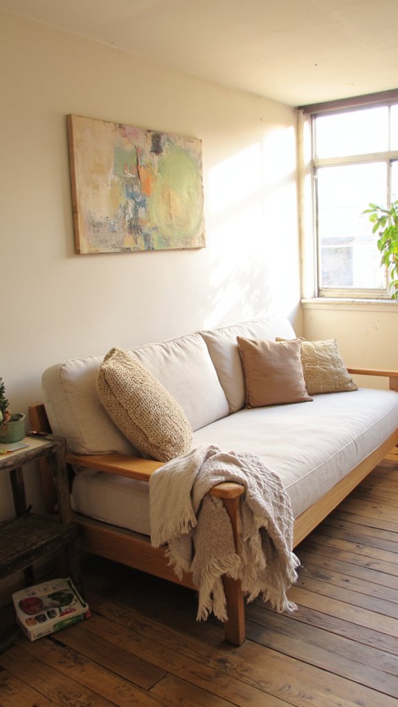 modern open frame sofa design