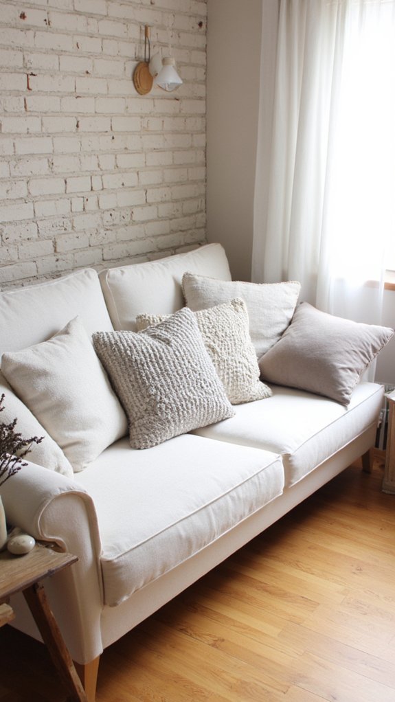 monochromatic minimalist cushion choices