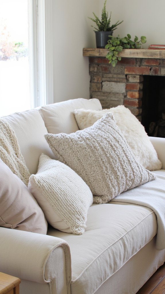 monochromatic sofa styling tips