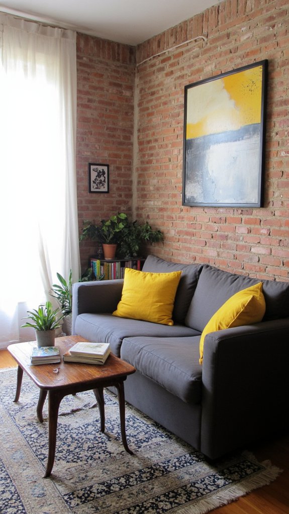 monochrome with vibrant yellow