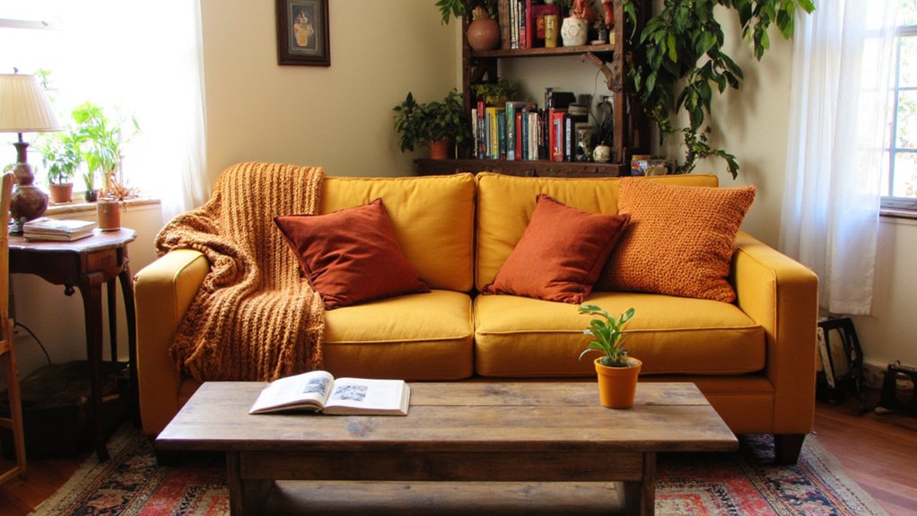 mustard sofa decor inspiration