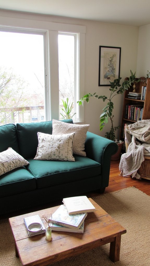 natural wood complements green