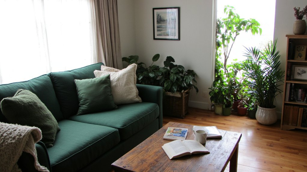 nature inspired green sofas