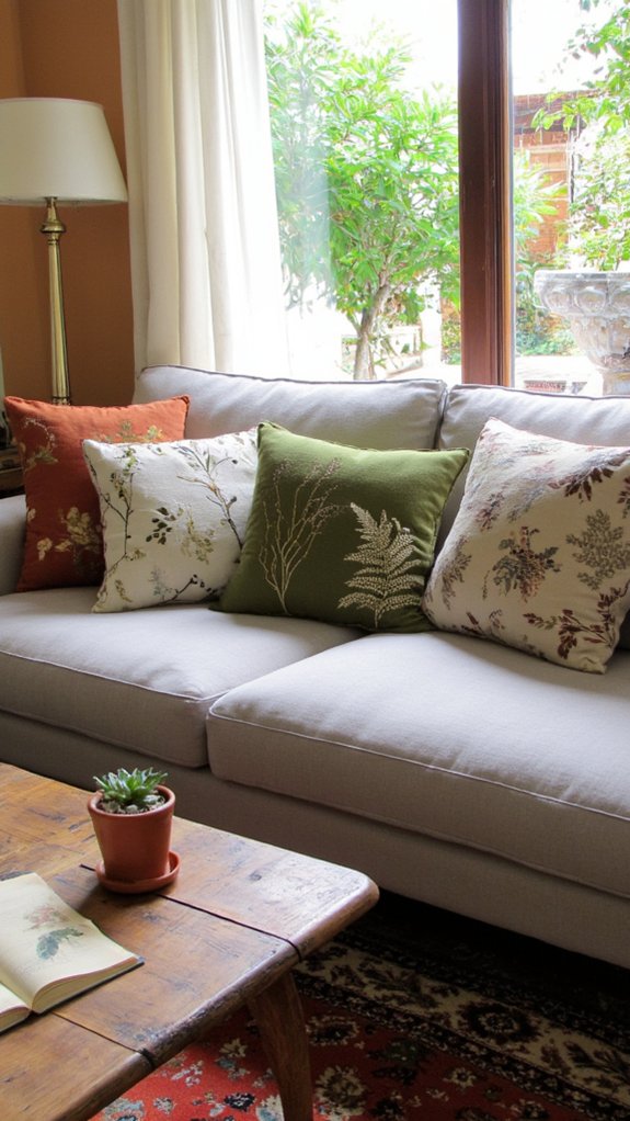 nature inspired throw pillows