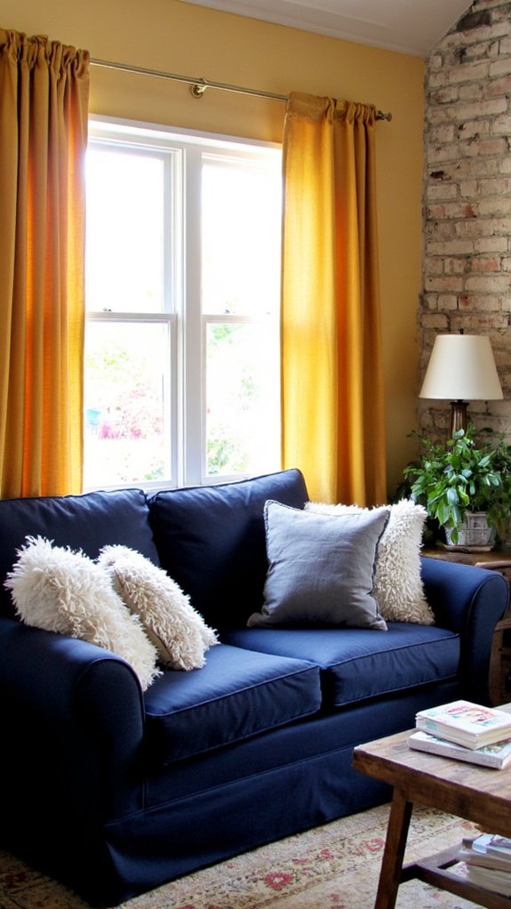 navy and mustard elegance