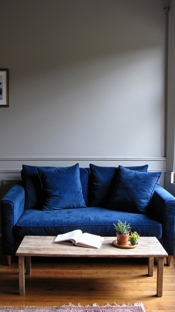 navy blue stylish sofa bed