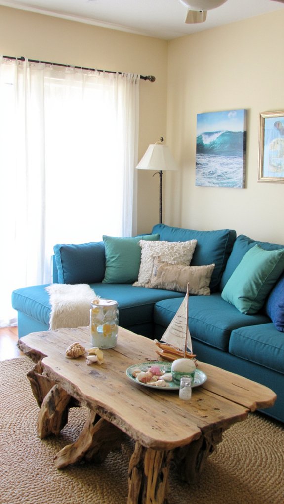 ocean inspired blues decor