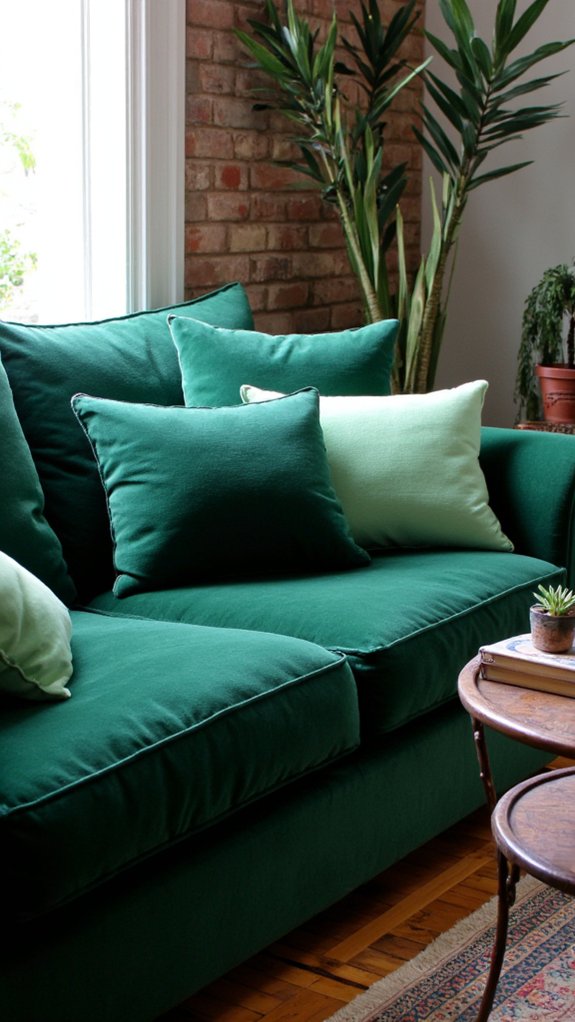 ombre green velvet luxury